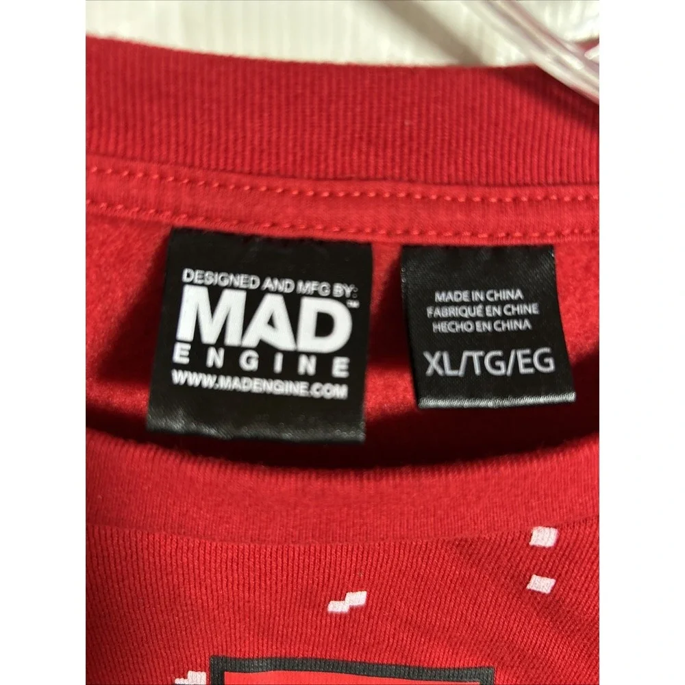 MAD ENGINE Minecraft Size XL Boys Red Santa Creeper Christmas Sweatshirt‎